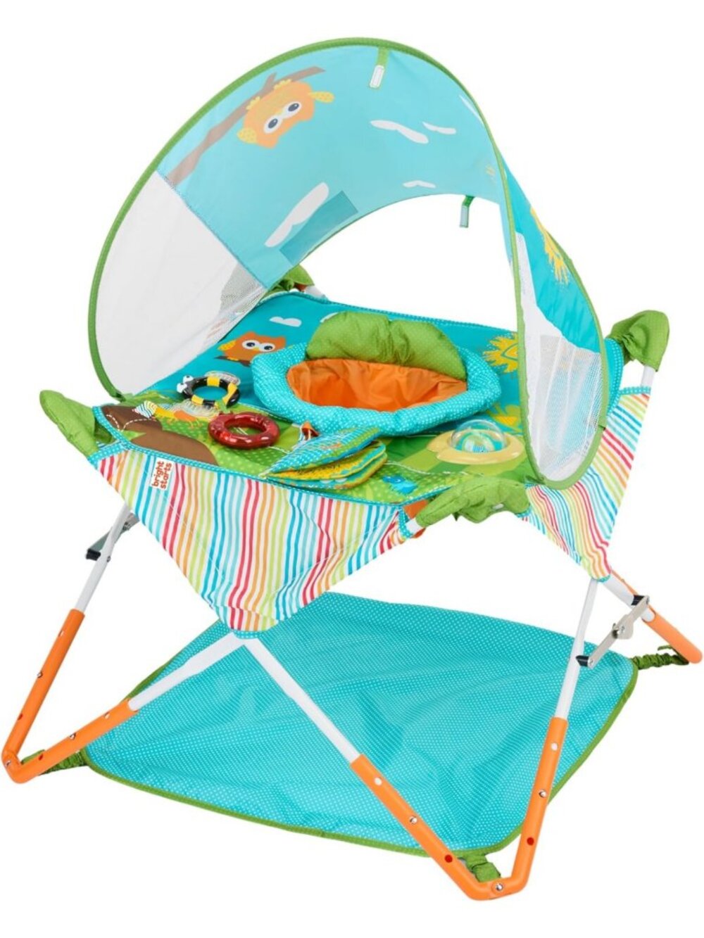 Portable Baby Jumper with Sensory Activities, Foldable Indoor/Outdoor for 6-12